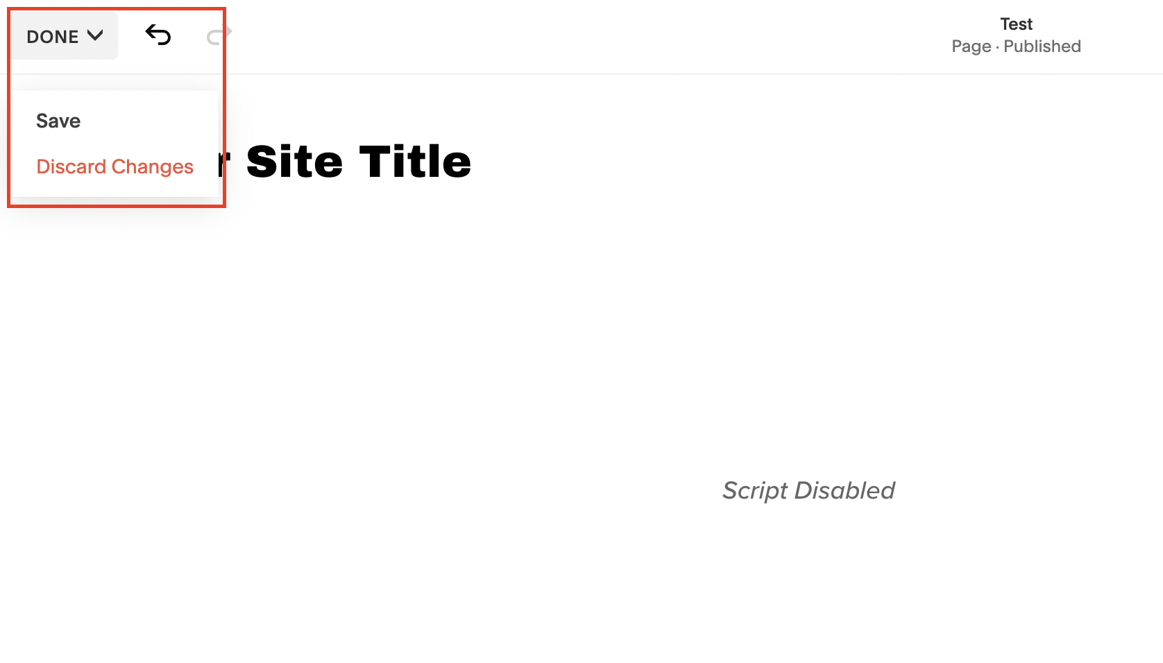 Squarespace interface step 5